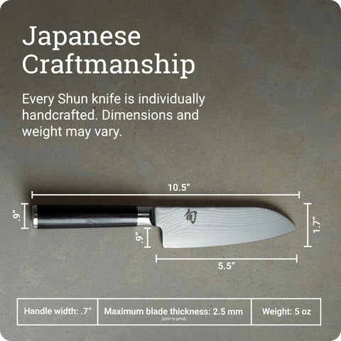 Shun Classic Santoku, diseño japonés de artesanía y precisión.