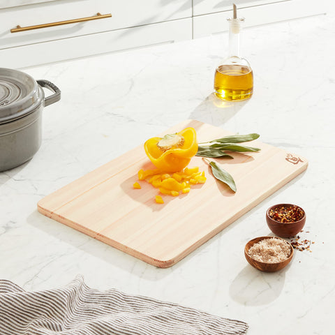 Shun Hinoki tabla de doble cara para cortar y emplatar
