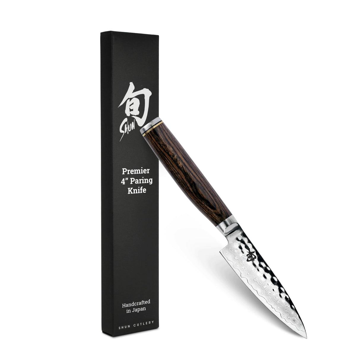 Shun Premier cuchillo de pelar 4 pulgadas para pelar con precisión.