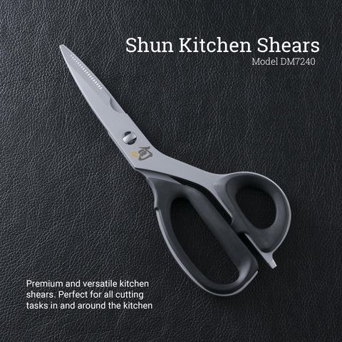 Tijeras Shun, corte-preciso-serrado ideal para tareas rápidas en la cocina.