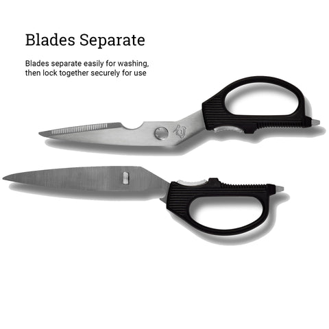 Tijeras Shun con puntas-destornillador para ajustes rápidos.