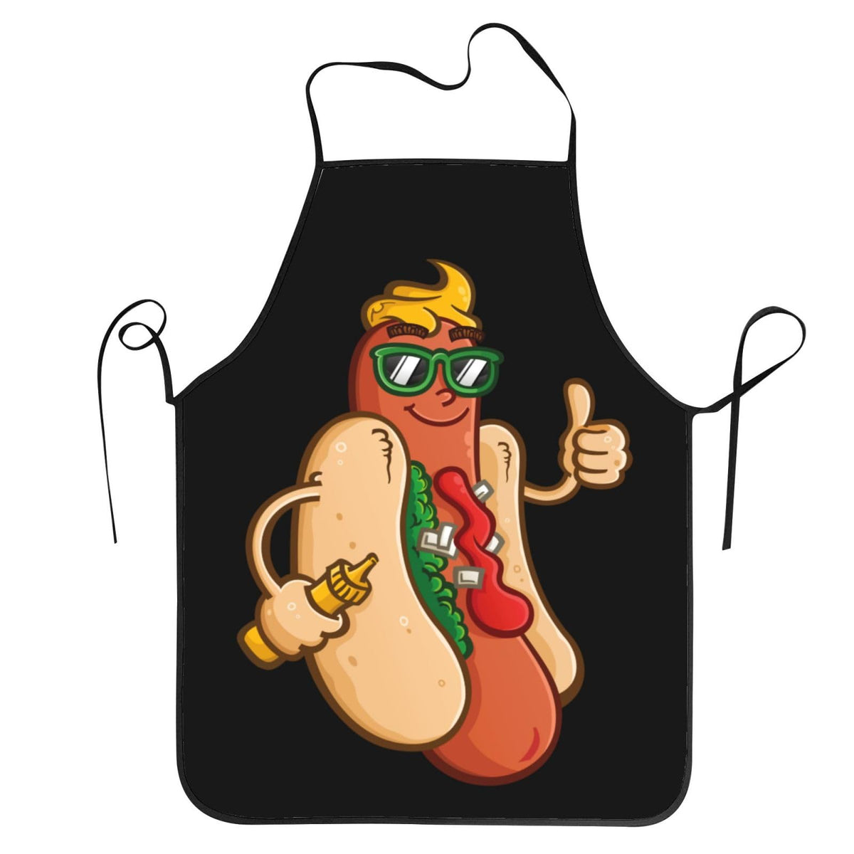Delantal Shuwekk hot dog impermeable con tiras largas, protege ropa durante el servicio.