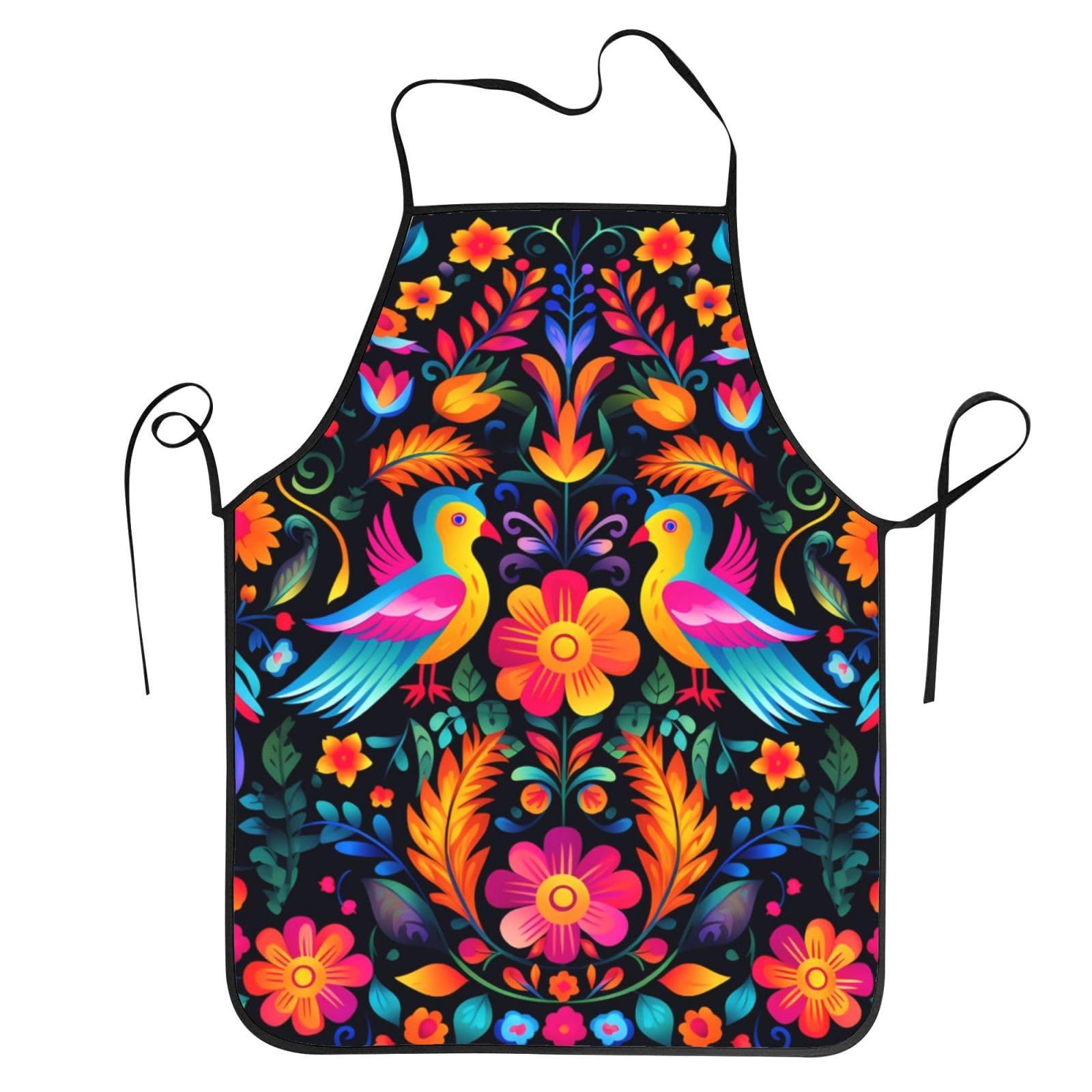 Delantal mexicano de Shuwekk con diseño floral colorido para cocinar con estilo