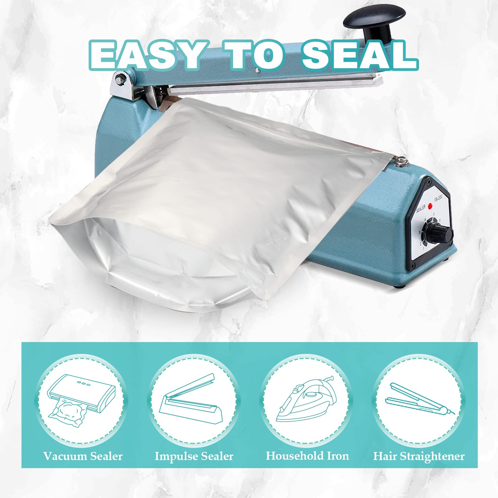 SHXWELL bolsas mylar interior de aluminio ofrecen mayor durabilidad y barrera.