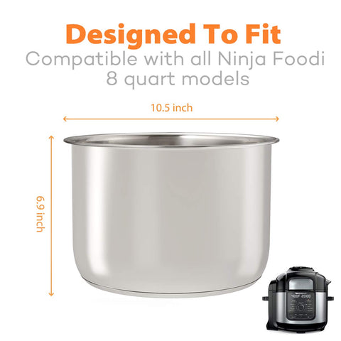SICHEER olla interna compatible con Ninja Foodi 8 qt para cocina eficiente