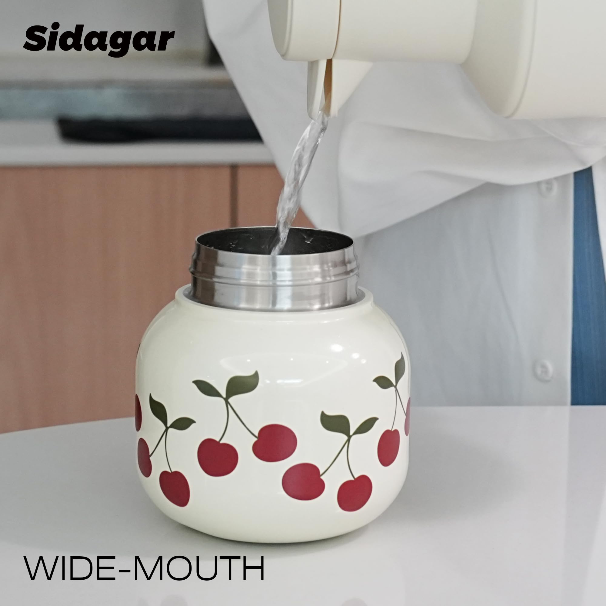 Sidagar asa curva ergonómica para llevar fácilmente en viajes o caminatas.