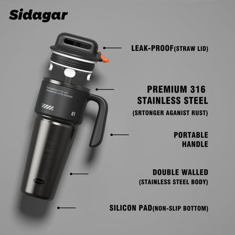 Sidagar Tumbler 32oz compatible con portavasos, ideal para coche