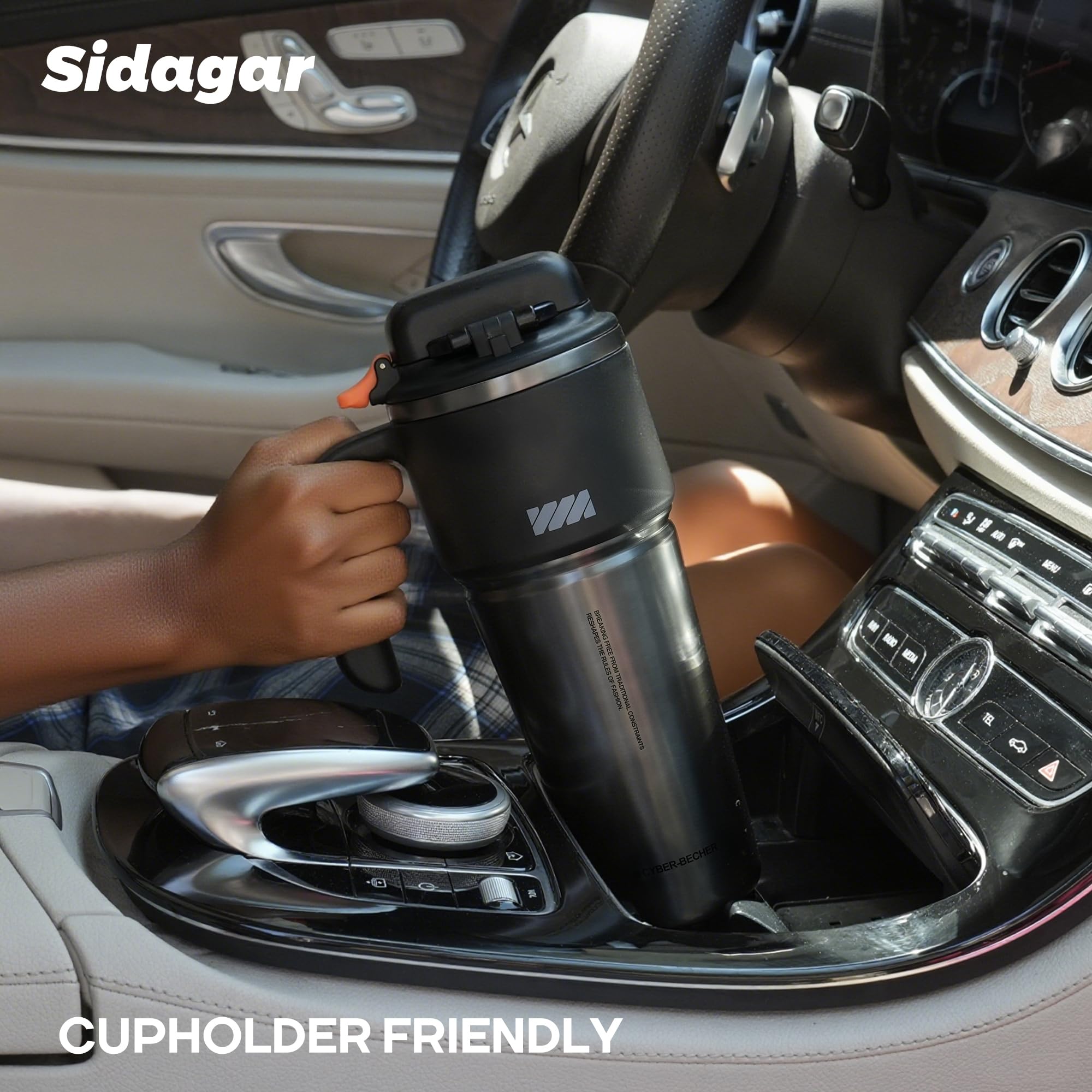Sidagar Tumbler 32oz con tapa sin BPA a prueba de fugas