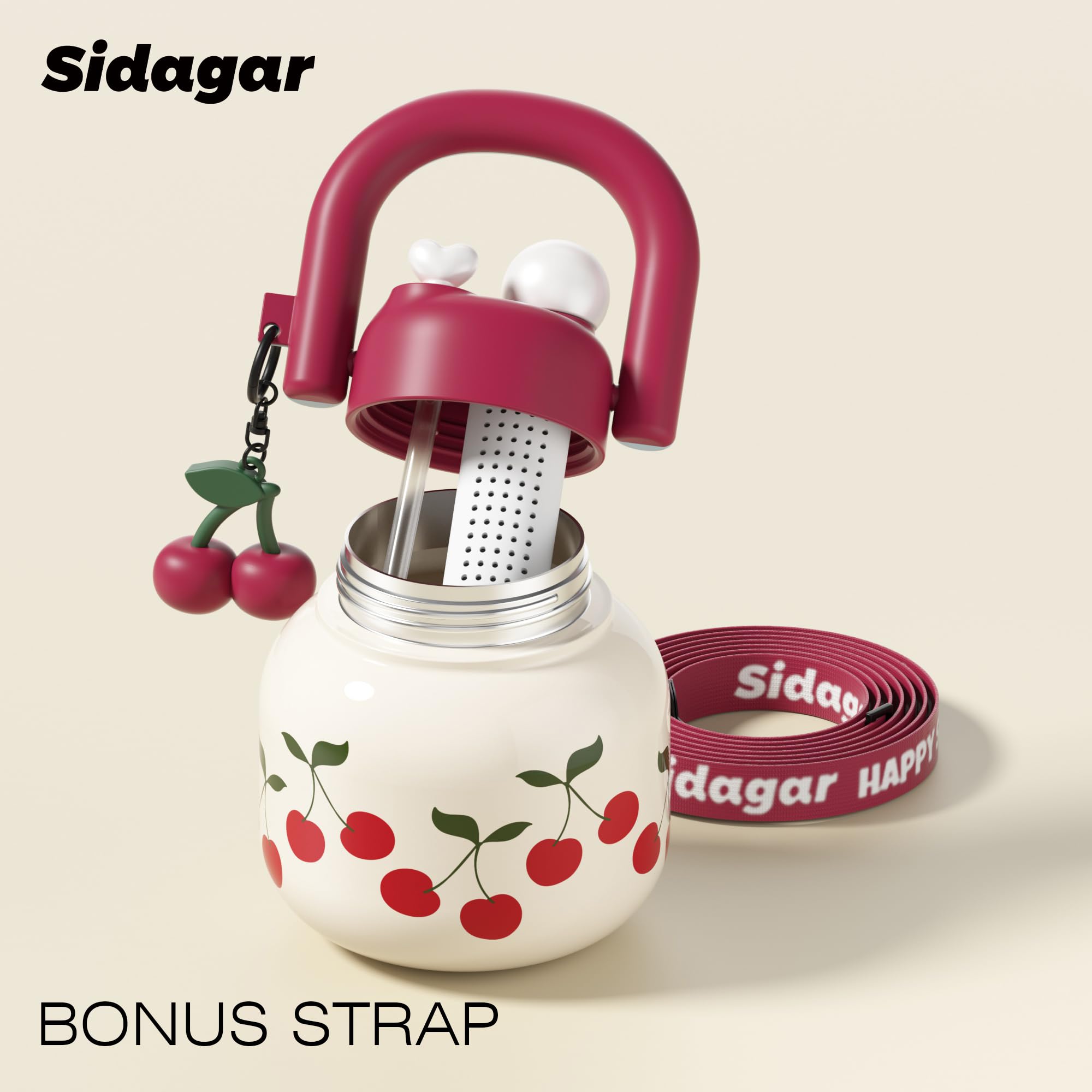 Sidagar capacidad de 660 ml, perfecta para agua o café en ruta.