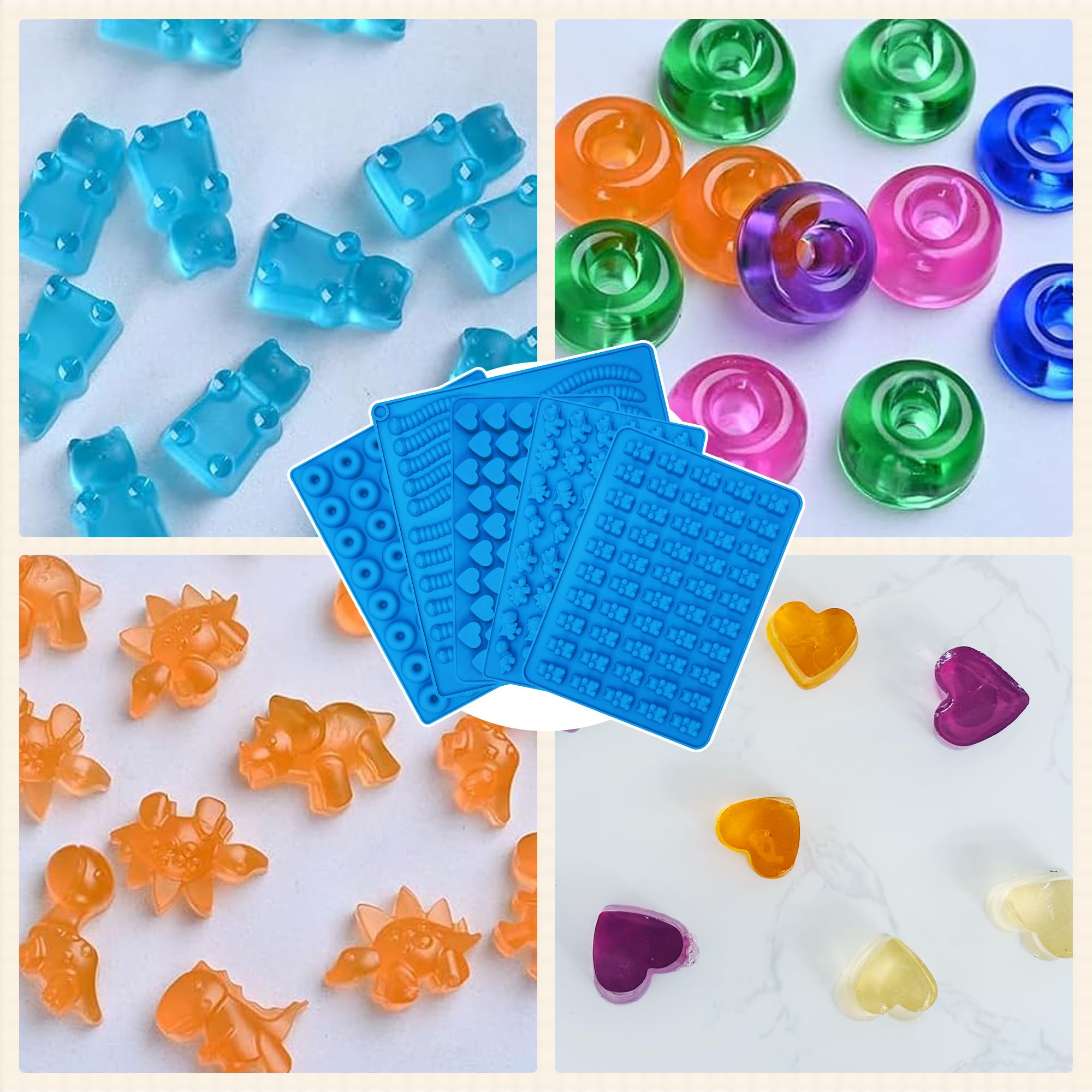 Sidosir, set azul 7 piezas para múltiples gomitas
