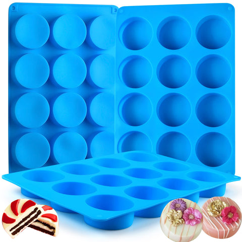 Sidosir Oreo moldes silicona 12 cavidades, desmolado fácil para chocolates.