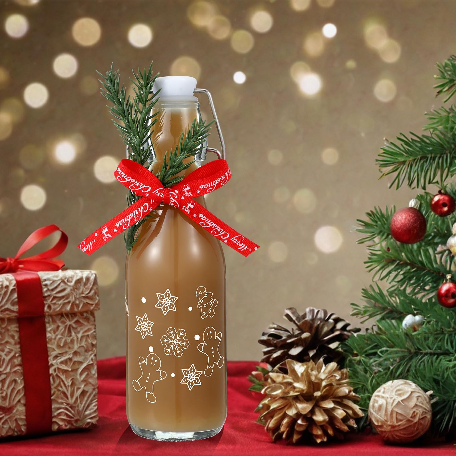 Cinta roja para decorar botellas Sieral de regalo