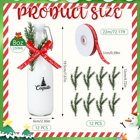 Ramitas artificiales incluidas para decoración navideña con botellas Sieral.