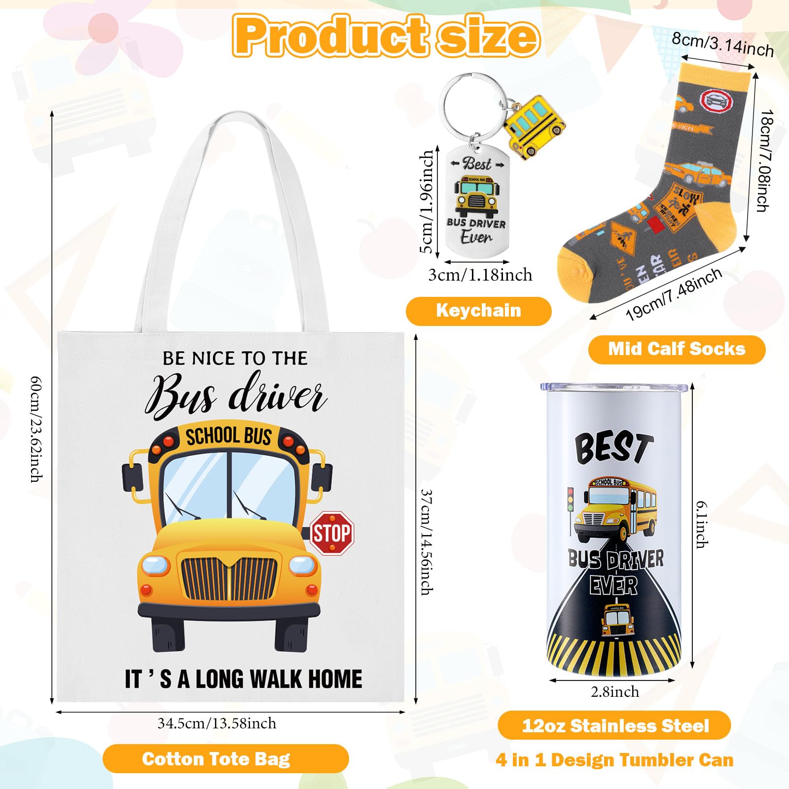 Sieral taza 4 en 1 12 oz con diseño de autobus, ideal para bebidas