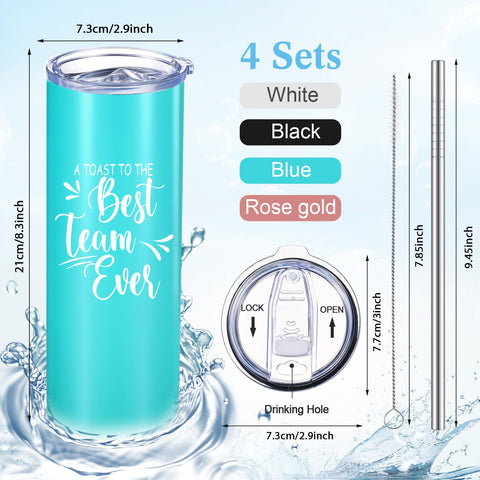 Tumbler Sieral inspiracional blanco de 20 oz con tapa, perfecto para bebidas frías.