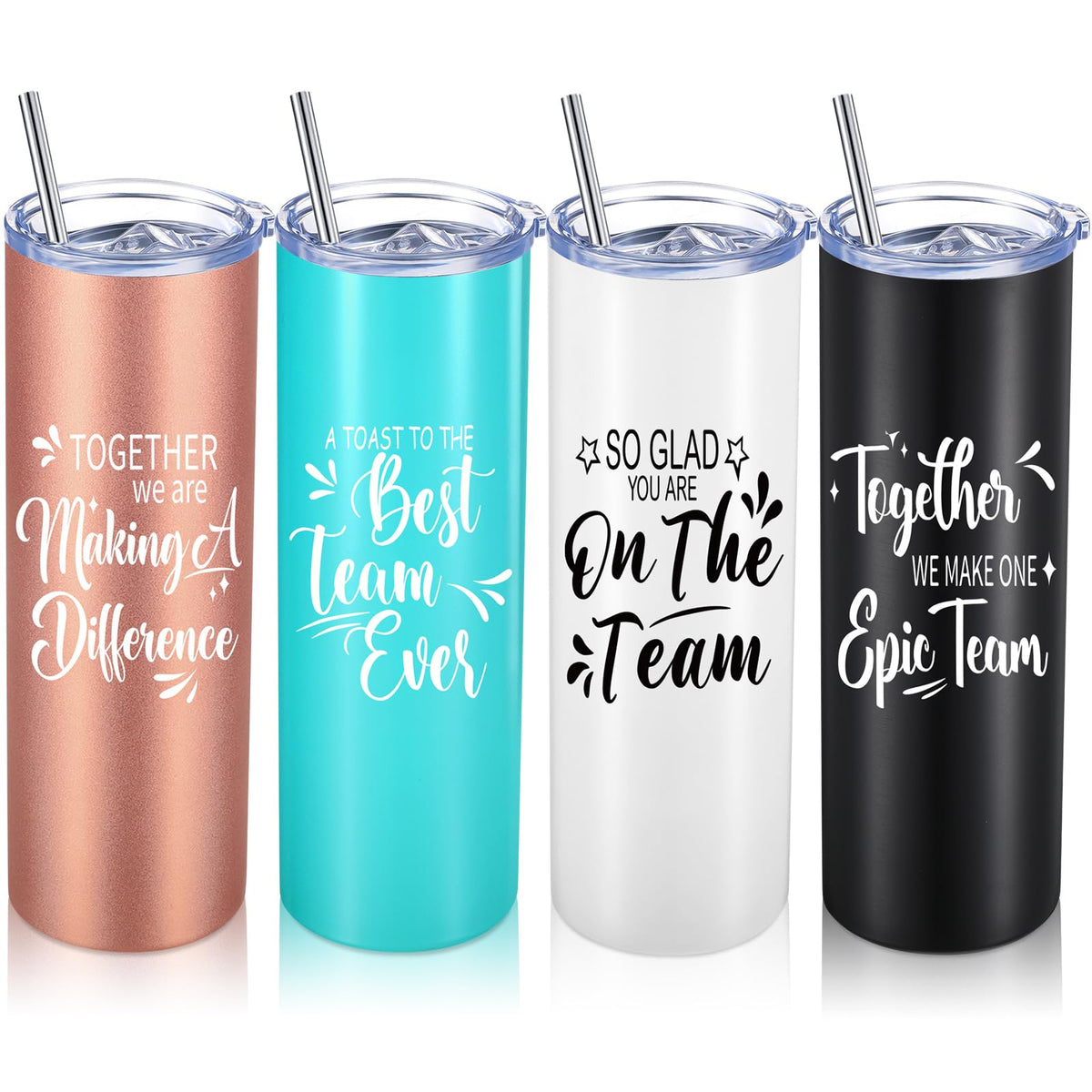 Tumbler Sieral inspiracional negro de 20 oz con tapa, ideal para café diario.