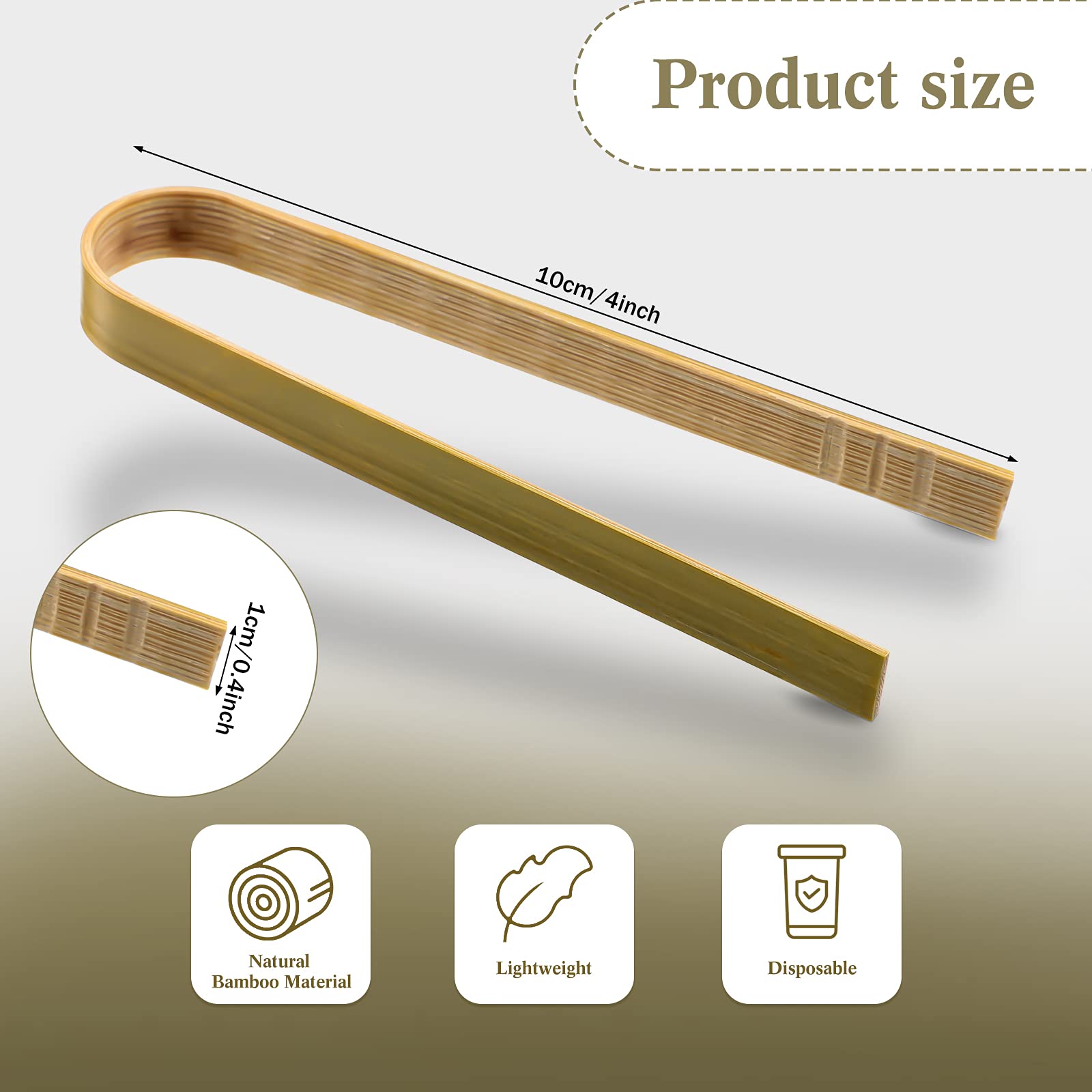 Utensilios de bambú naturales desechables de Sieral para cocina y buffet.