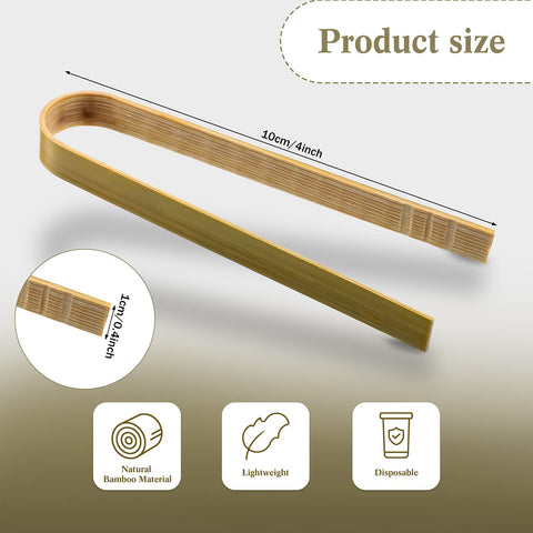 Utensilios de bambú naturales desechables de Sieral para cocina y buffet.