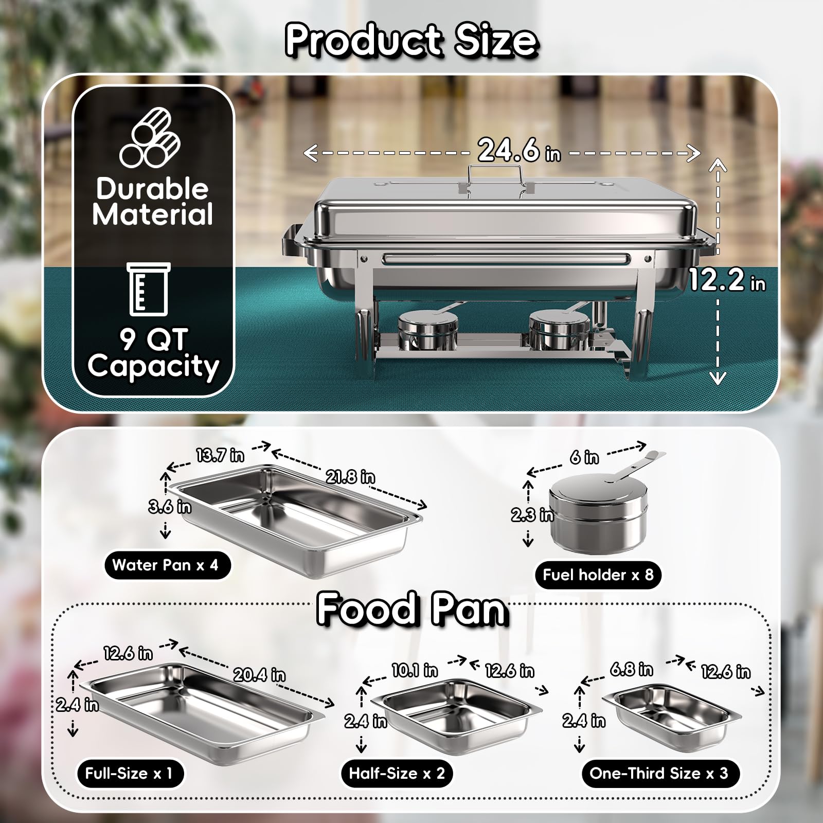 Sifer acero inoxidable de alta durabilidad, preparado para uso prolongado en catering.