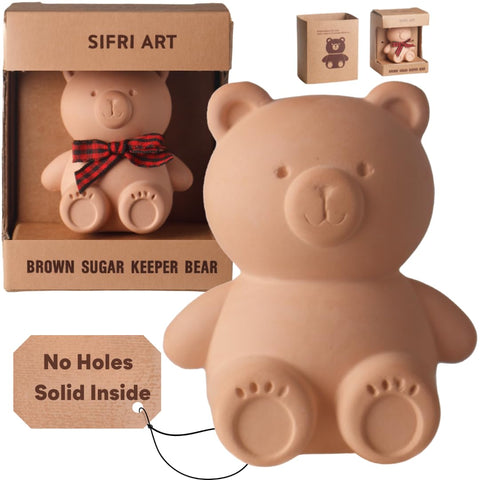 Sifri Art oso de barro para azúcar morena mantiene suave y fresca para hornear