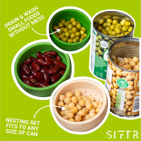 SIFTR ahorra espacio en la cocina al guardar en cajones y fregadero.