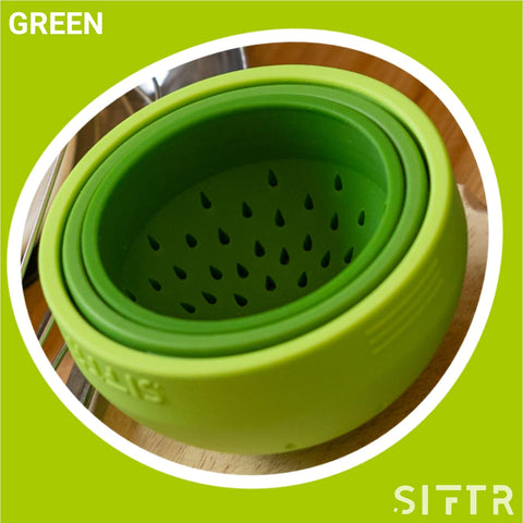 SIFTR práctico para drenar y enjuagar en la cocina con control.