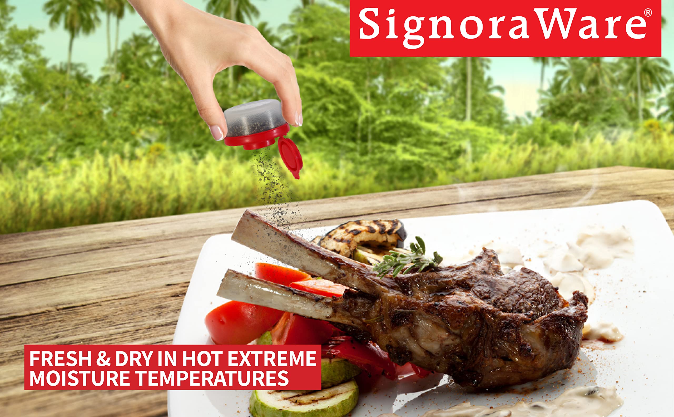 SIGNORA WARE mini set4 7 orificios, permite dosificar con precisión en cualquier cocina.