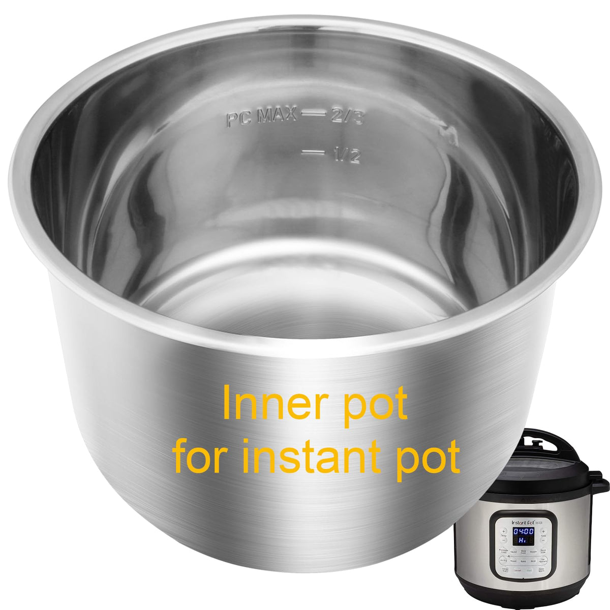 Olla interna Siireemuu de 6qt para Instant Pot, distribución uniforme del calor