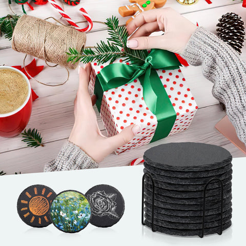 Posavasos SIJDIEE para personalización con grabado láser y arte.