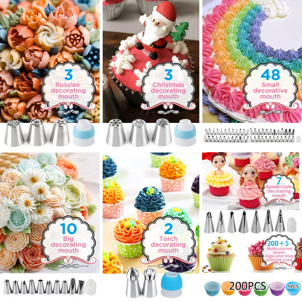 Sik boquillas de decoración para diseños detallados en tartas