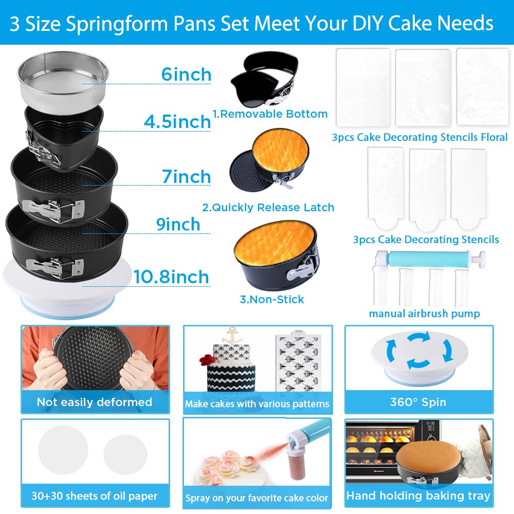 Porta pasteles multifunción SIK hasta 10 pulgadas para transportar tortas.