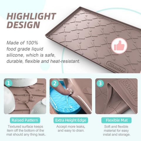 Borde flexible facilita drenaje rápido de agua acumulada.