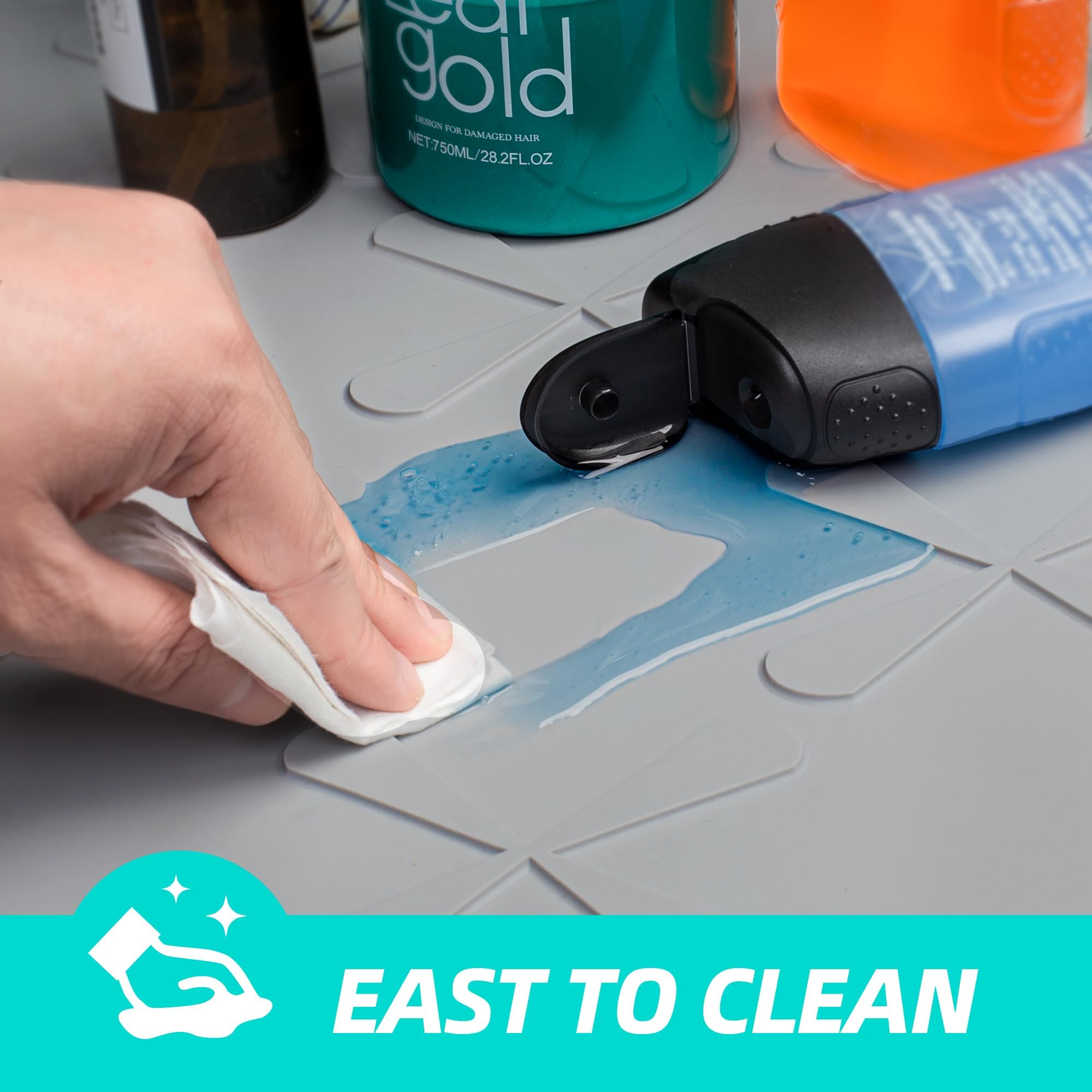 SIKADEER-esterilla-silicona-para-refrigerador: resistente al agua y fácil de lavar.