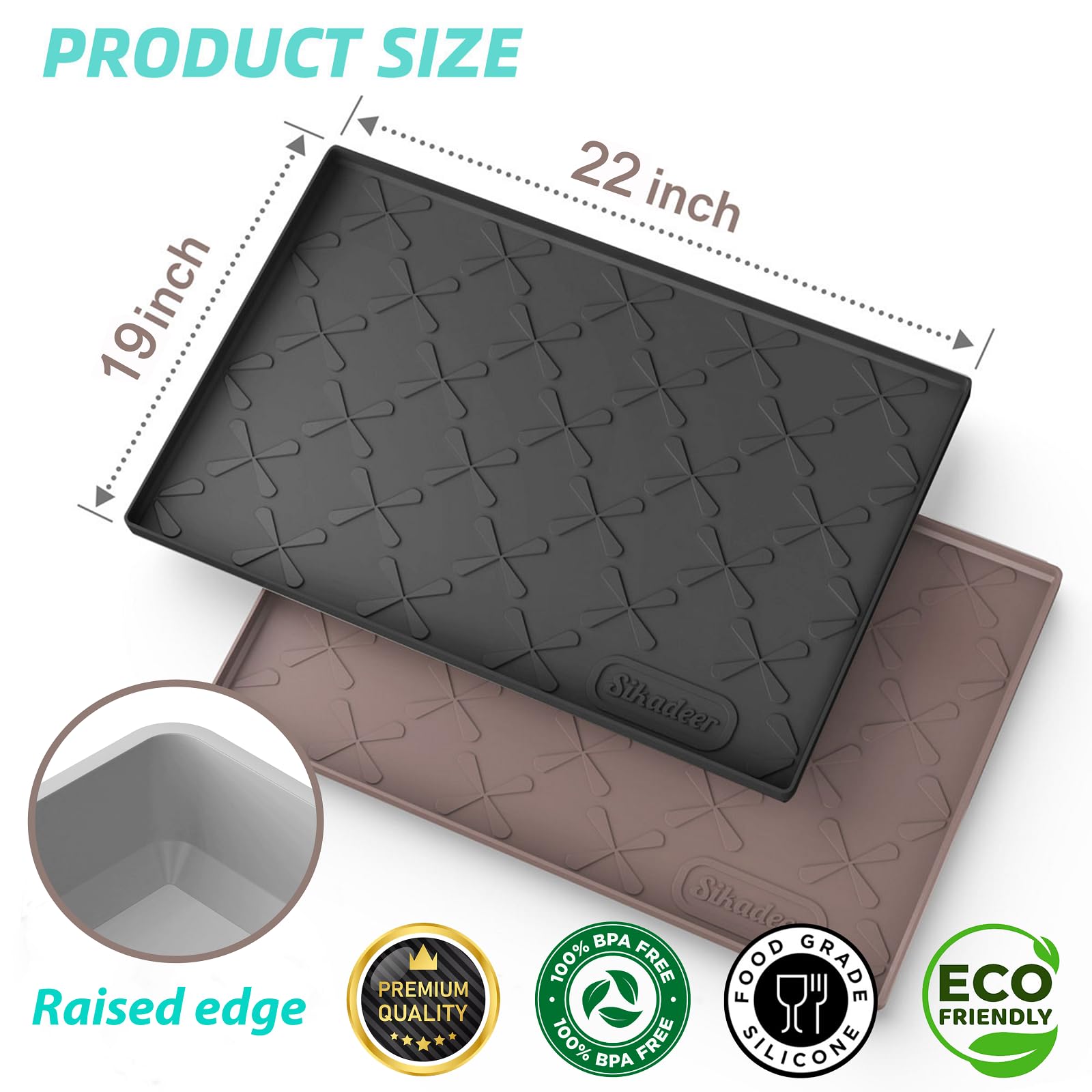 Sikadeer alfombrilla de silicona apta para alimentos y limpieza rápida.