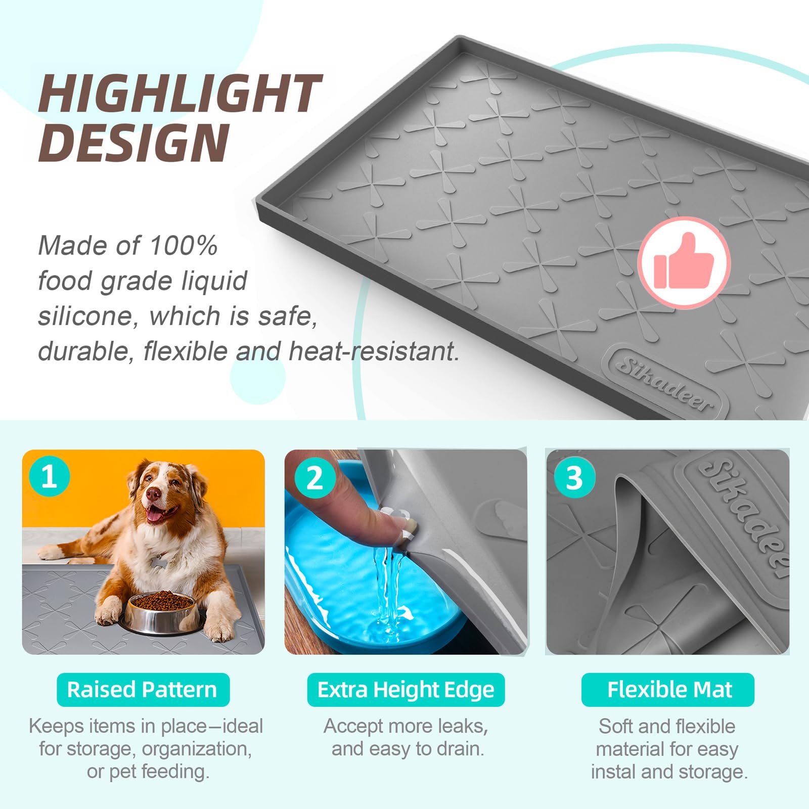 Sikadeer protector estantes cocina bordes elevados evitan derrames