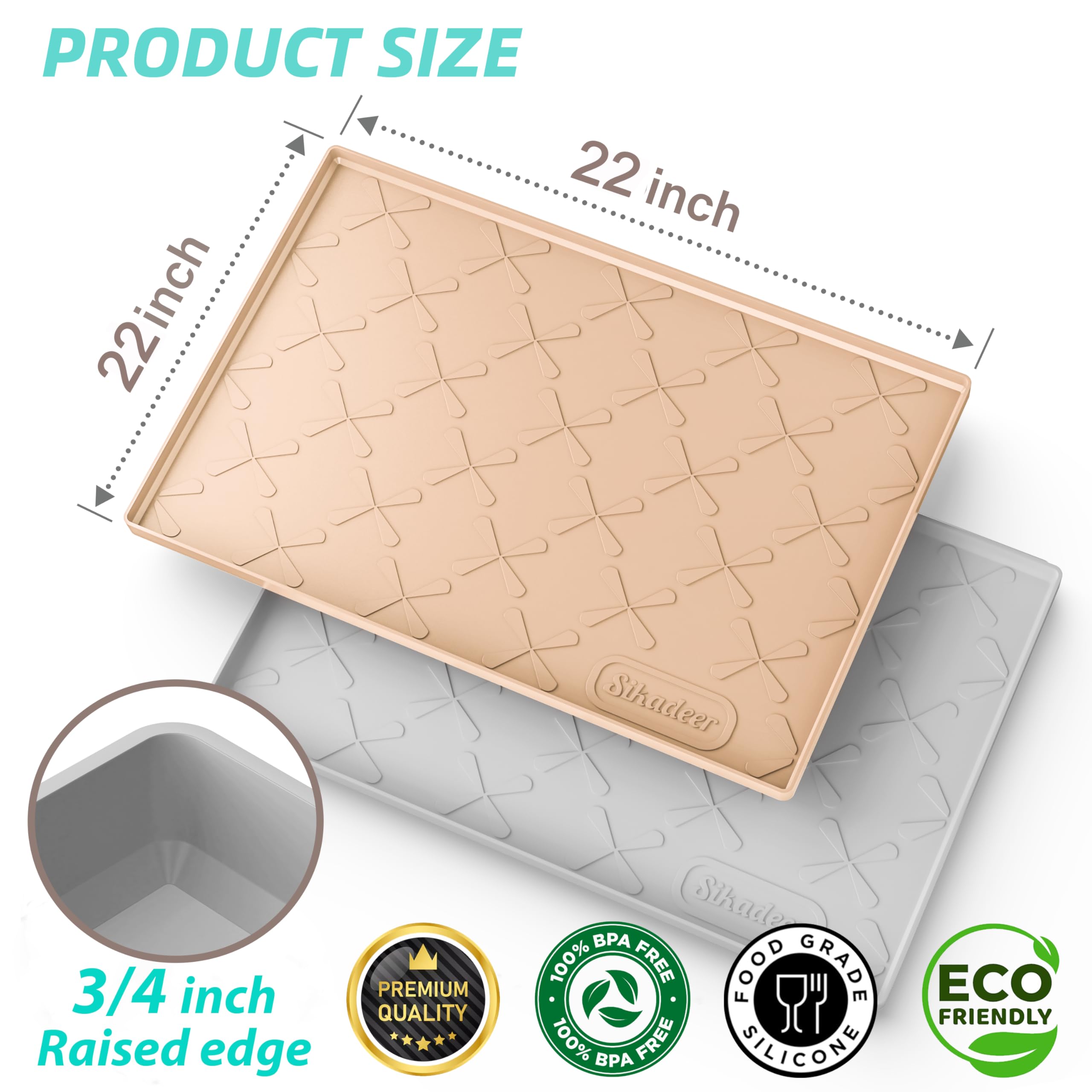 SIKADEER alfombrilla impermeable de silicona apta para alimentos y fácil limpieza