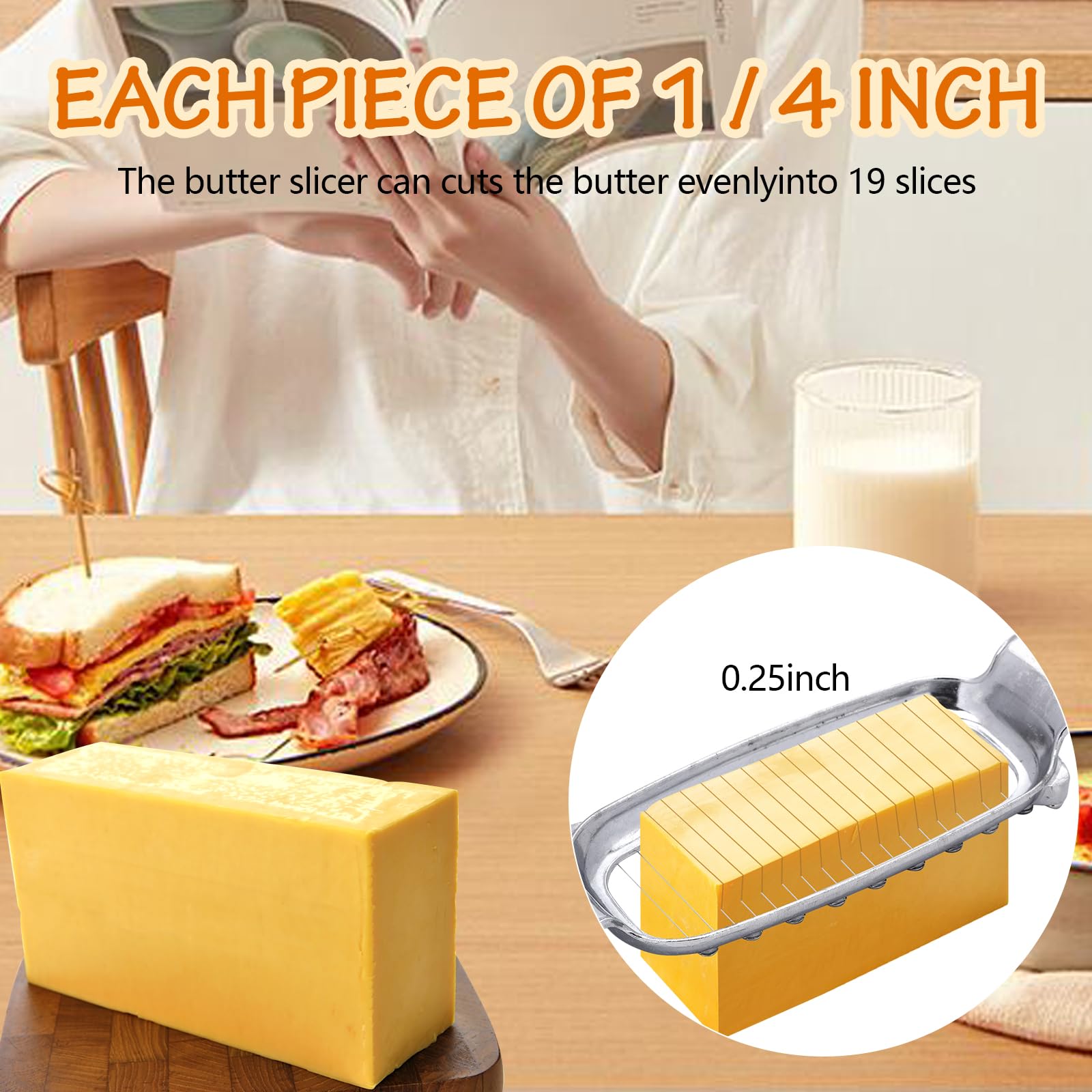 Silbingan cortes uniformes en porciones para sándwiches y presentaciones.