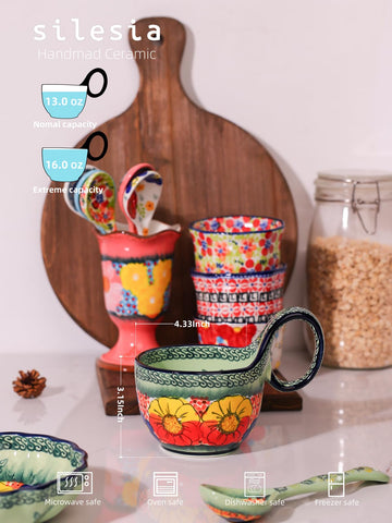 silesia plato ceramico con diseño pintado, ideal para presentaciones elegantes.