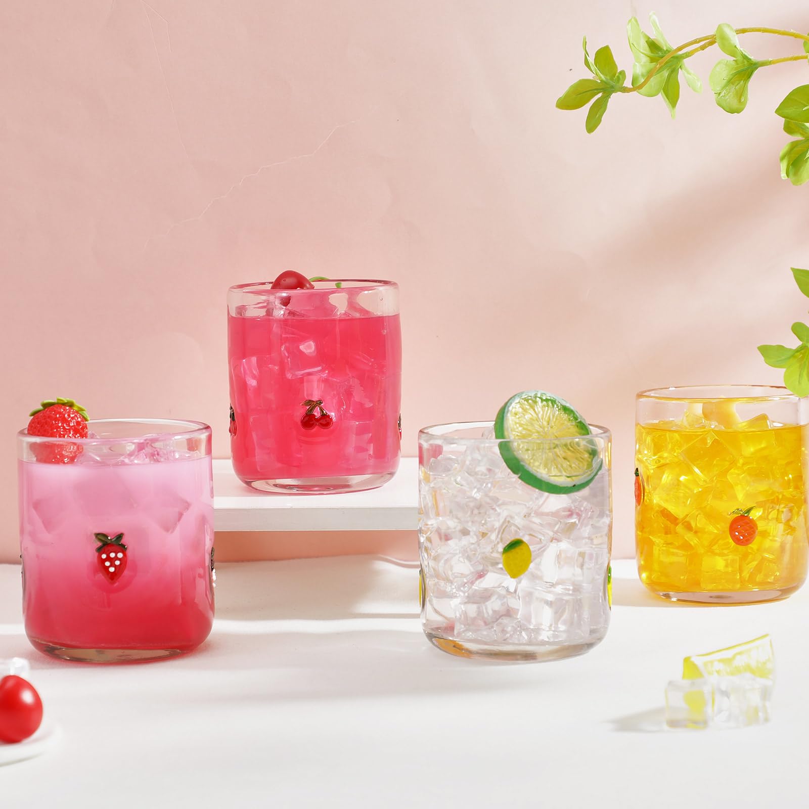 Vaso SiliFine con icono de cereza para cócteles y agua.