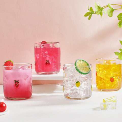 Vaso SiliFine con icono de cereza para cócteles y agua.