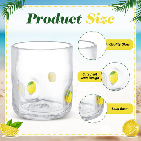 Conjunto de vasos SiliFine con iconos frutales para reuniones.