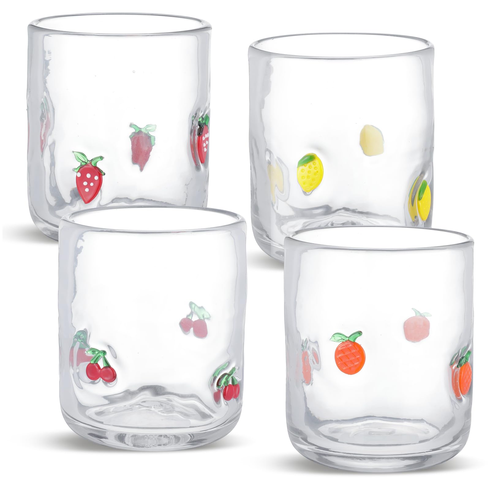 Vaso SiliFine con icono de limón para vino y jugos refrescantes.