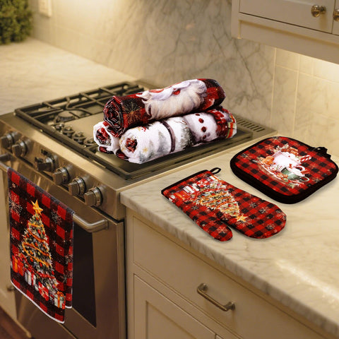 Conjunto versátil para cocina y regalo, con estilo en rayas.