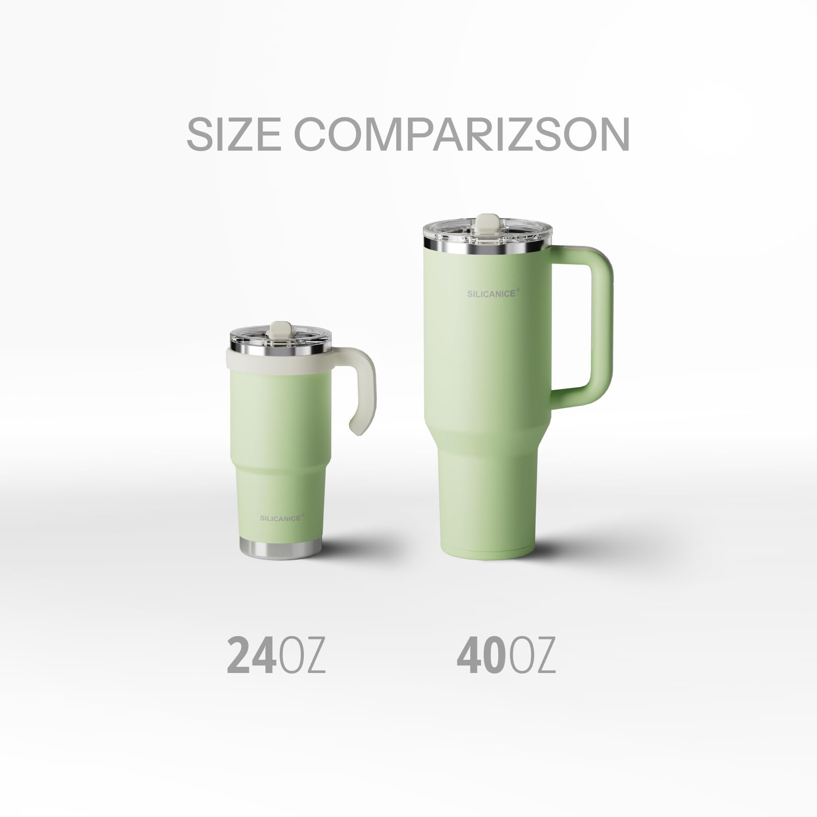 SILICANICE 40oz tumbler diseño versátil para casa, oficina y gym.