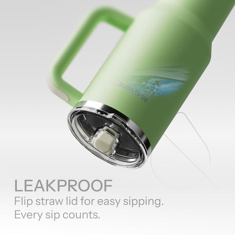 SILICANICE 40oz tumbler compatible con portavasos de coche para conducción segura.