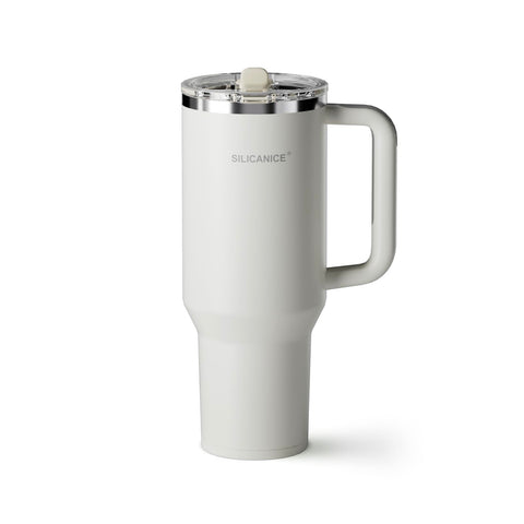 SILICANICE 40 oz con tapa plegable para evitar derrames en viajes