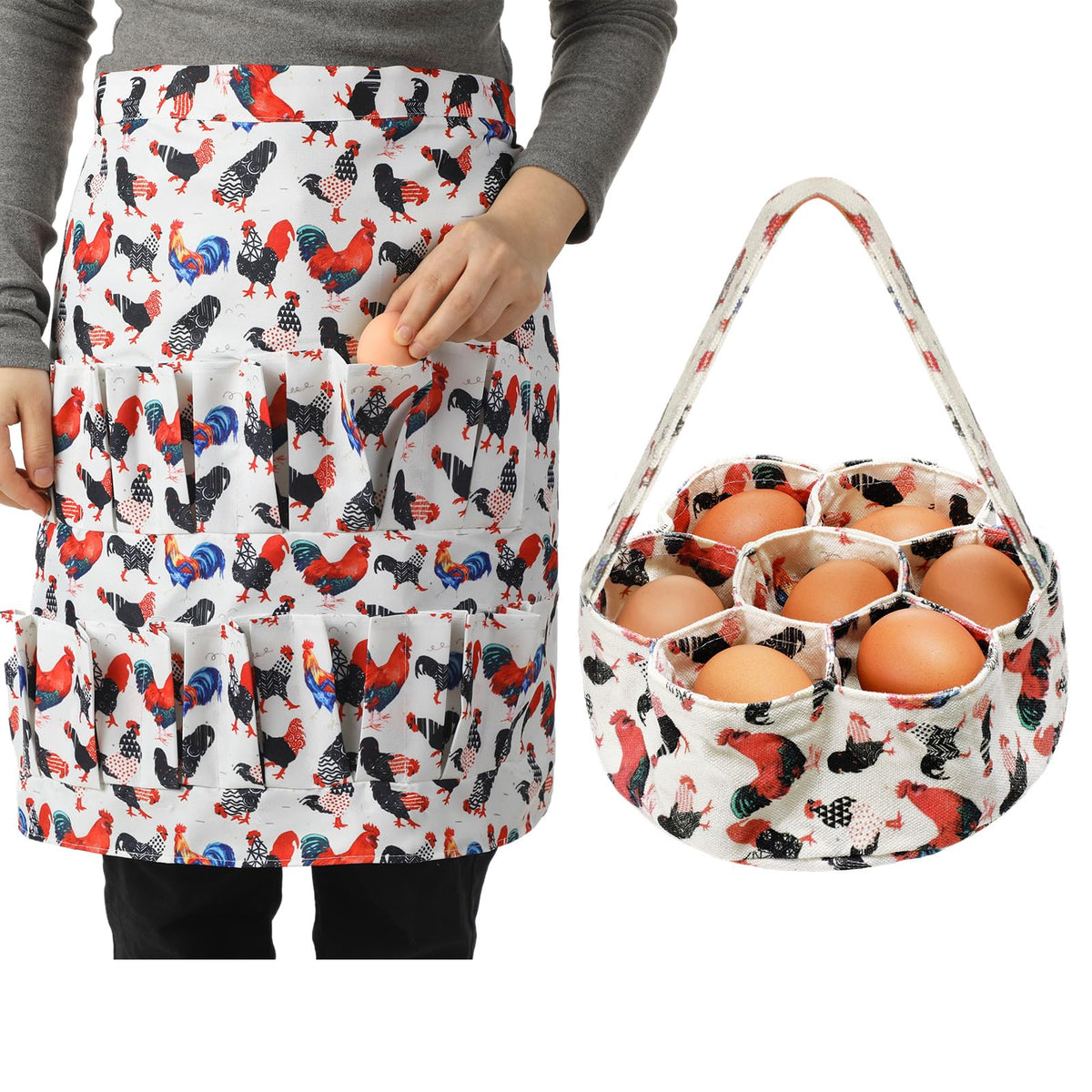 Cesta de huevos Silicherry pequeña para recolección ordenada.