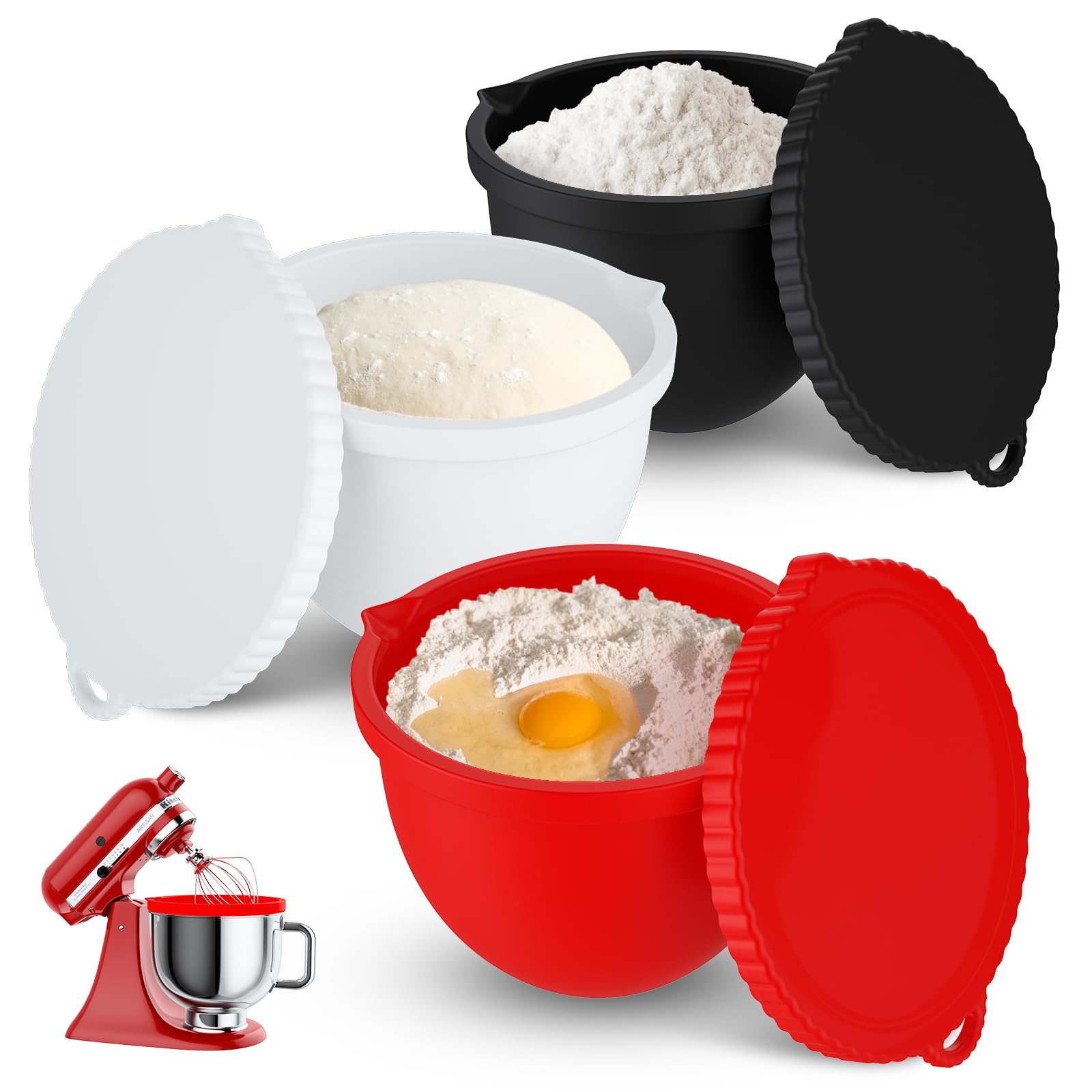 Forro de silicona KitchenAid para tazón 5 Qt con ajuste perfecto.
