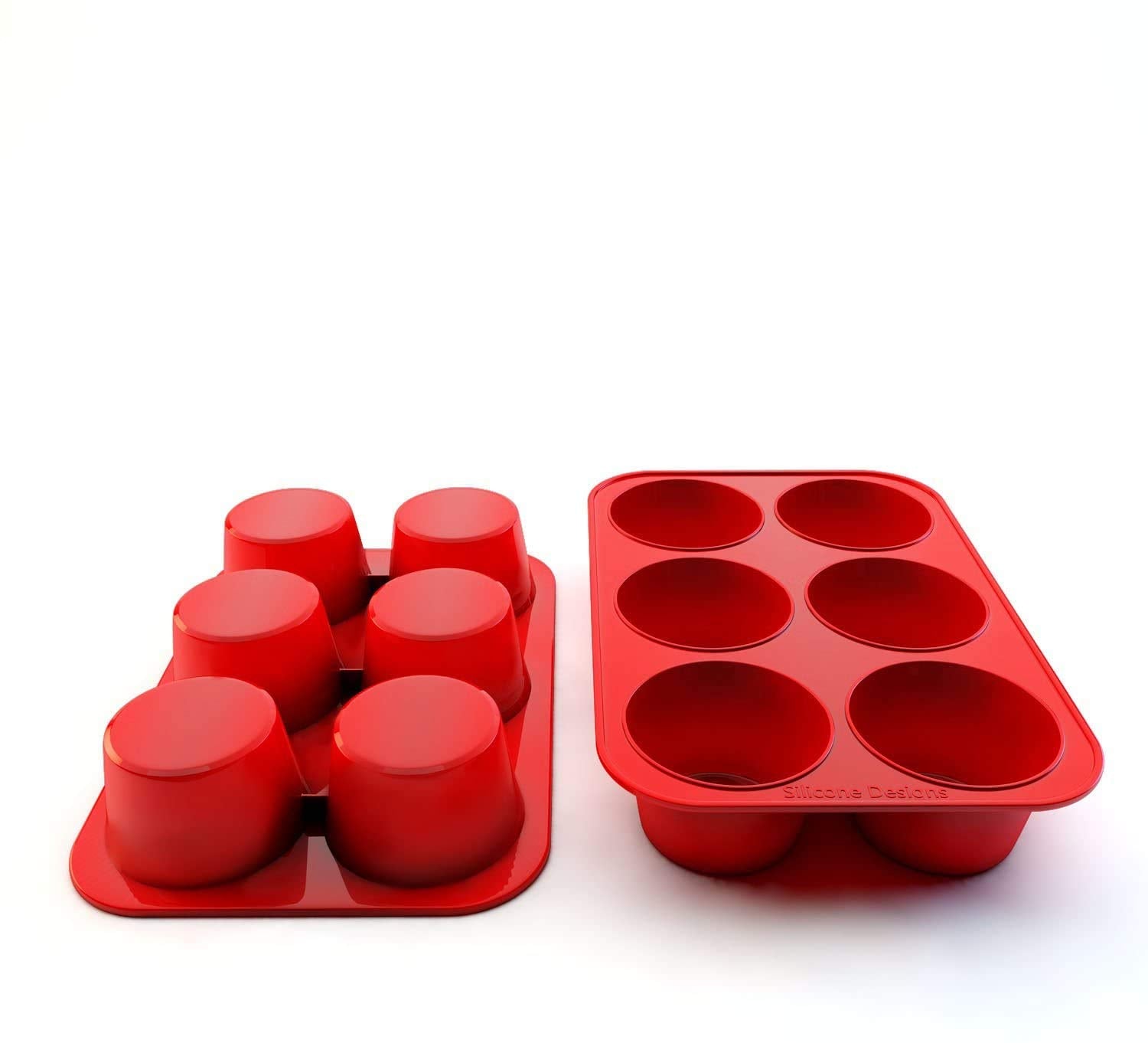 Silicone Designs molde muffins apto para lavavajillas, microondas y congelador.