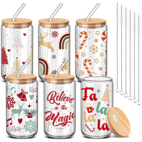 Copa de cristal SiliFine de 16 onzas con tapa y pajilla, ideal para fiestas.